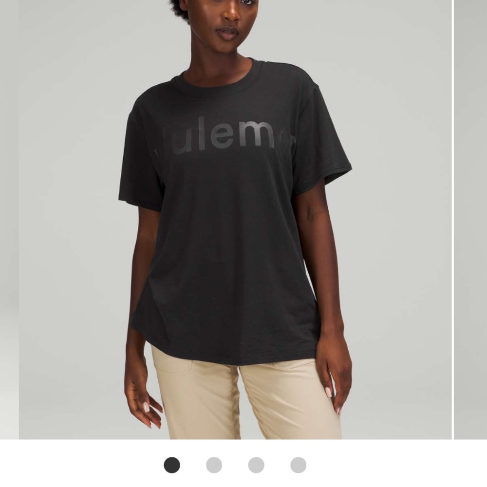 Lululemon All Yours Tee (with Lulu label on front) - black size 10 NWT